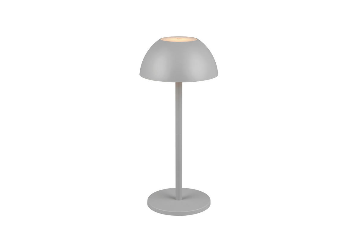 AKKU-TISCHLEUCHTE - Grau, Basics, Kunststoff (13,5/30cm)