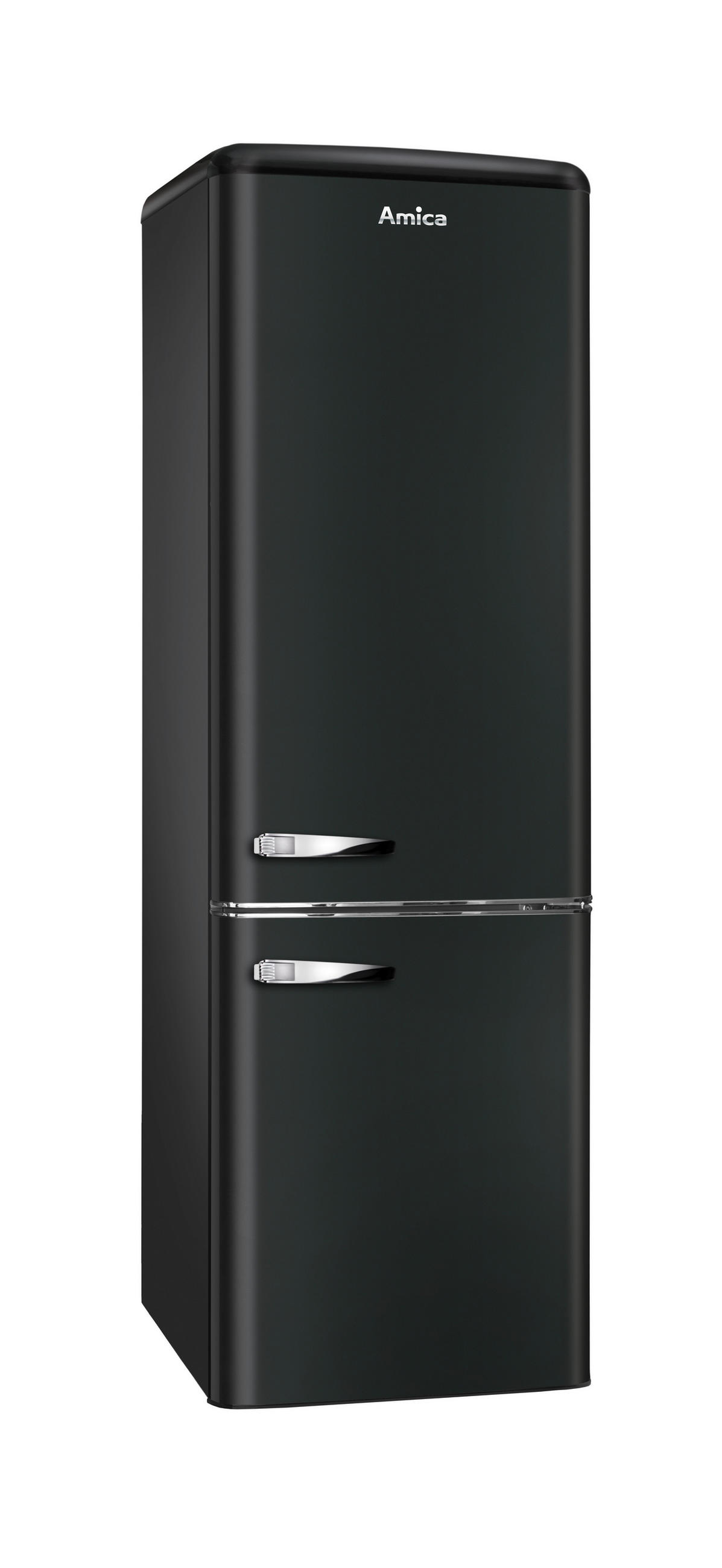 KÜHL-GEFRIER-KOMBINATION KGCR387100MS  - Schwarz, Basics, Metall (55/181/61,5cm) - Amica