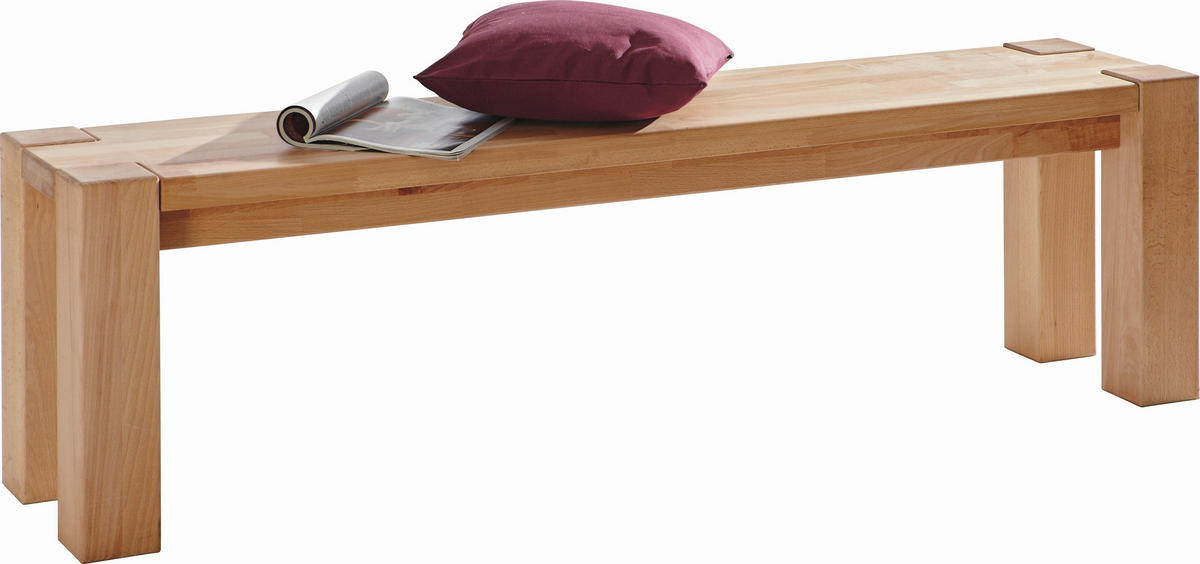 SITZBANK 160/45/35 cm Kernbuche Kernbuche massiv  - Kernbuche, Natur, Holz (160/45/35cm) - Carryhome