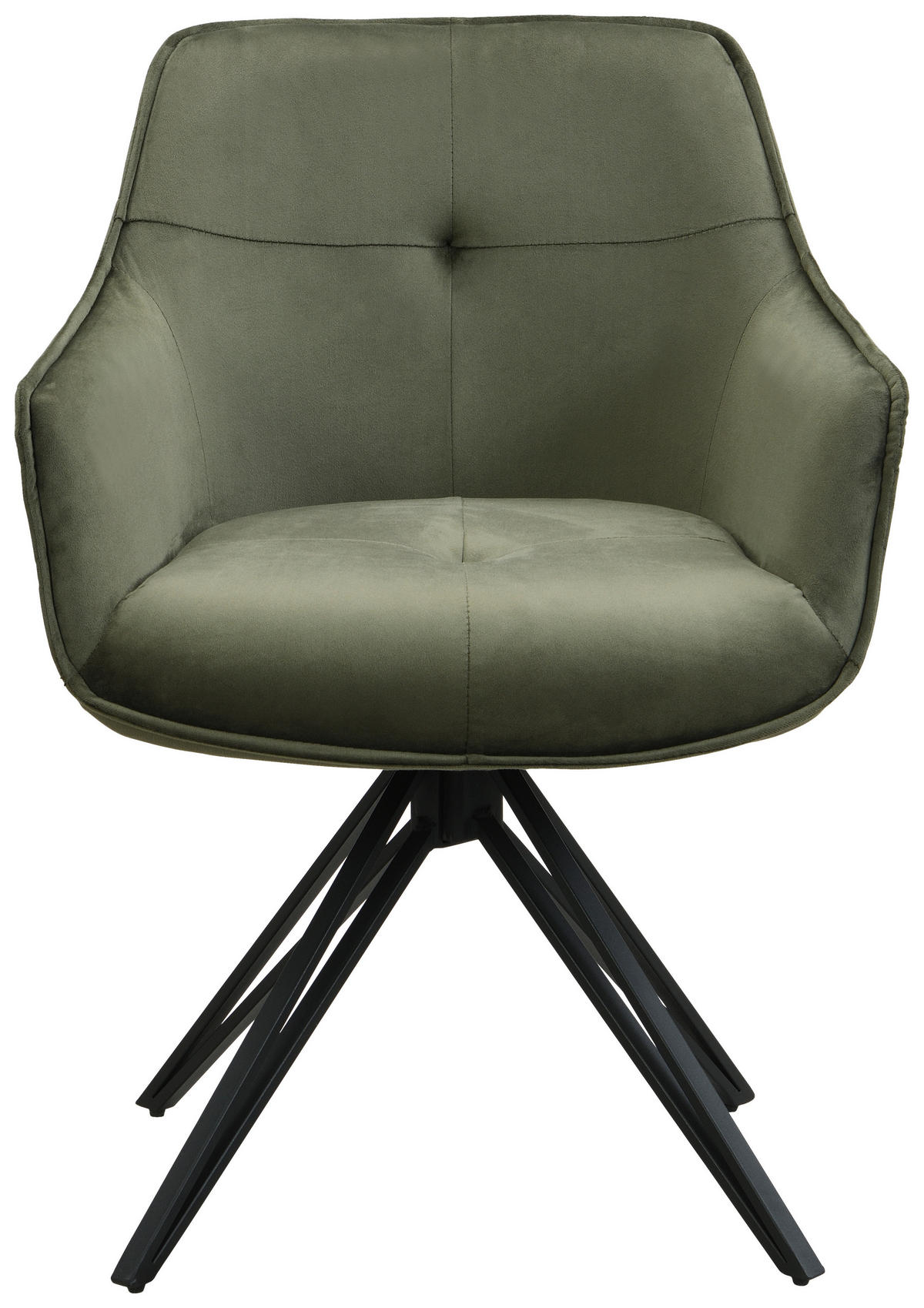 STOLICA S NASLONOM ZA RUKE  zelena, crna  metal, tekstil      - zelena/crna, Moderno, metal/tekstil (57/82/61cm) - Livetastic