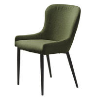 STOL MED ARMSTÖD bouclé  - svart/mörkgrön, Design, metall/textil (52/82/60cm) - Best Price