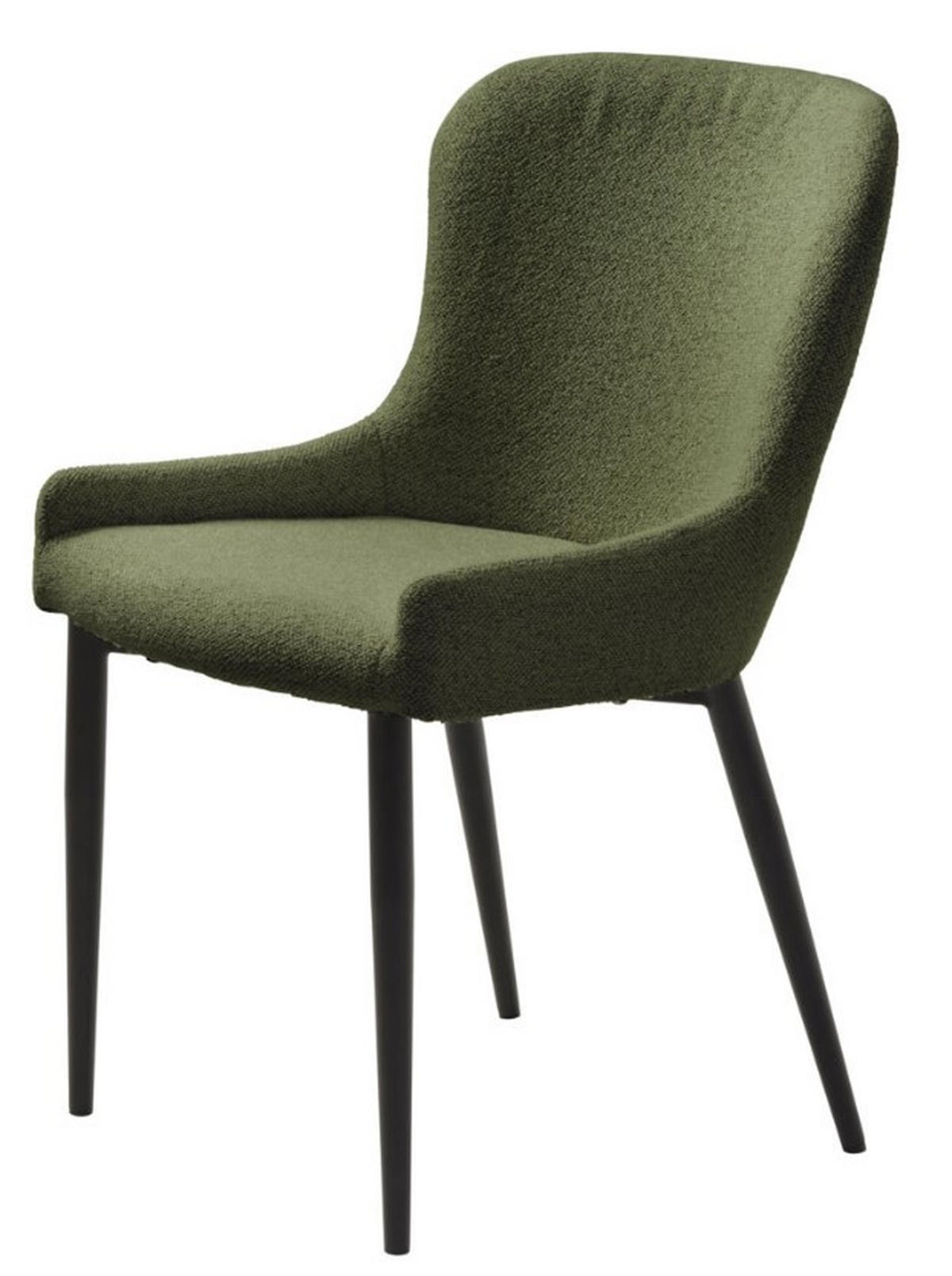 STOL MED ARMSTÖD bouclé  - svart/mörkgrön, Design, metall/textil (52/82/60cm) - Best Price