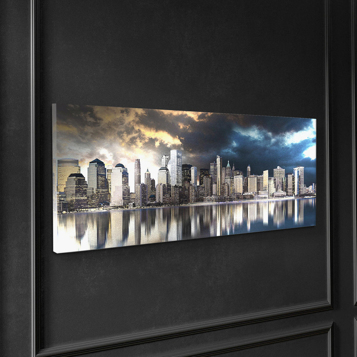 LEINWANDBILD Städte 150/60 cm  - Multicolor, Basics, Holz/Textil (150/60cm)