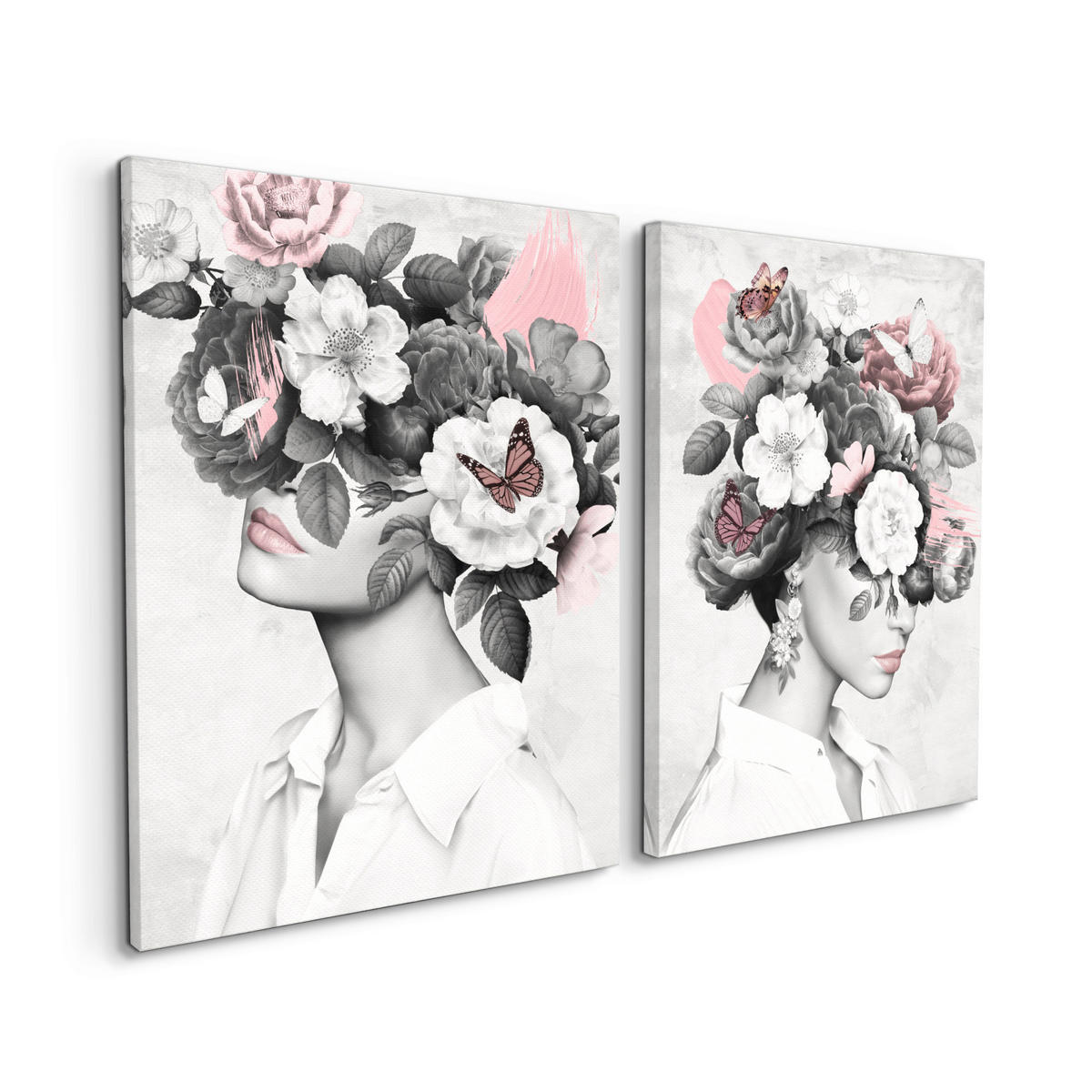 BILDERSET - Multicolor, Basics, Holz/Textil (2x32/42cm)