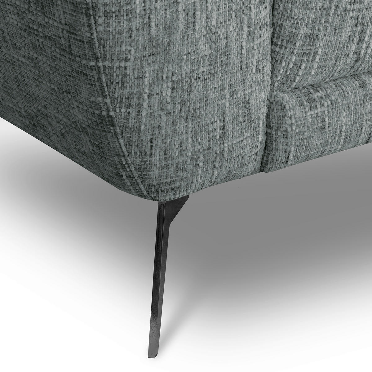 ECKSOFA SPRING Anthrazit Webstoff Zierkissen  - Anthrazit/Schwarz, Design, Textil/Metall (273/250cm) - Livetastic