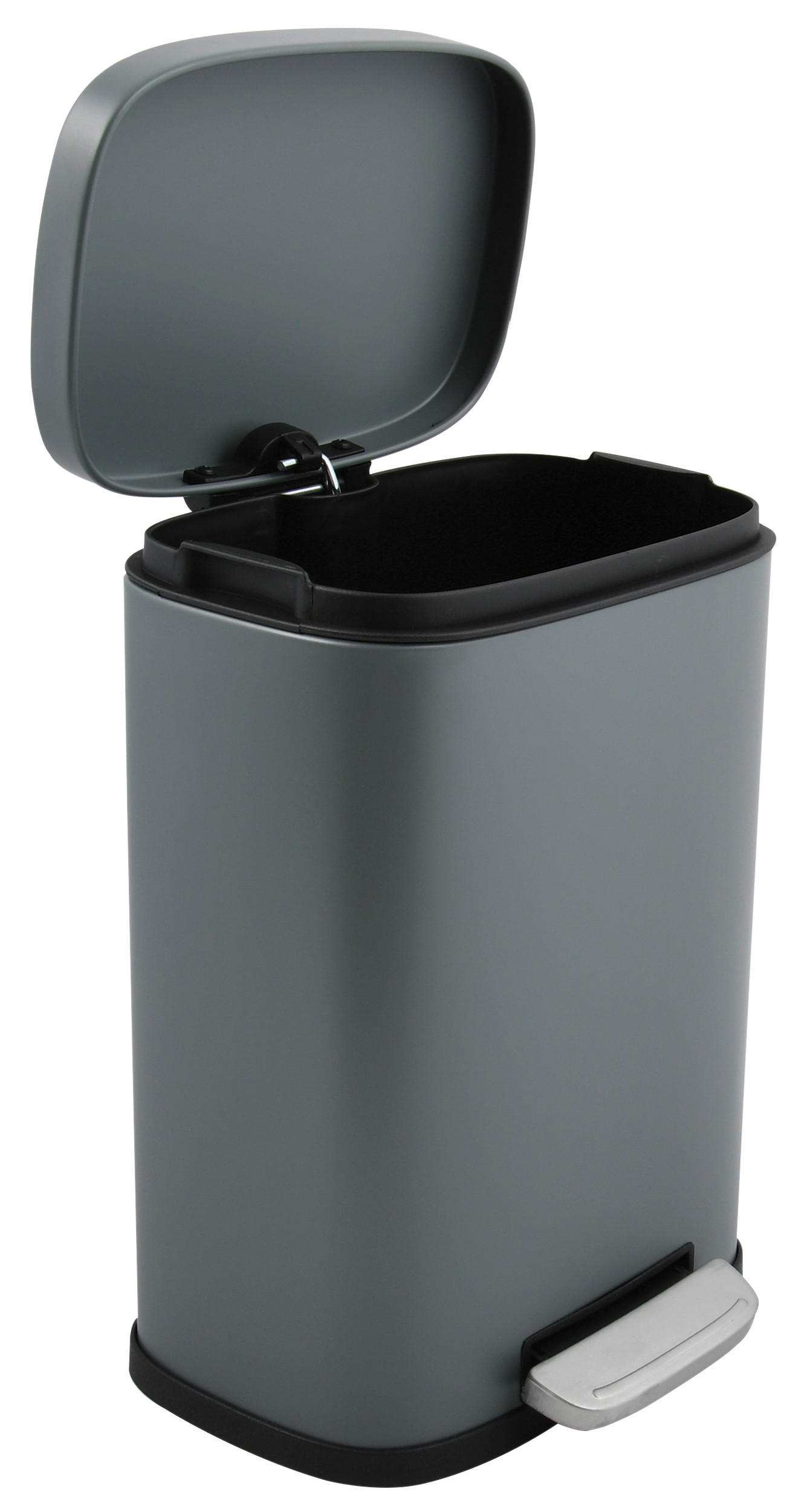 TRETEIMER 12 l  Metall  - Dunkelgrau/Schwarz, Basics, Kunststoff/Metall (28/19,3/37,9cm) - Spirella