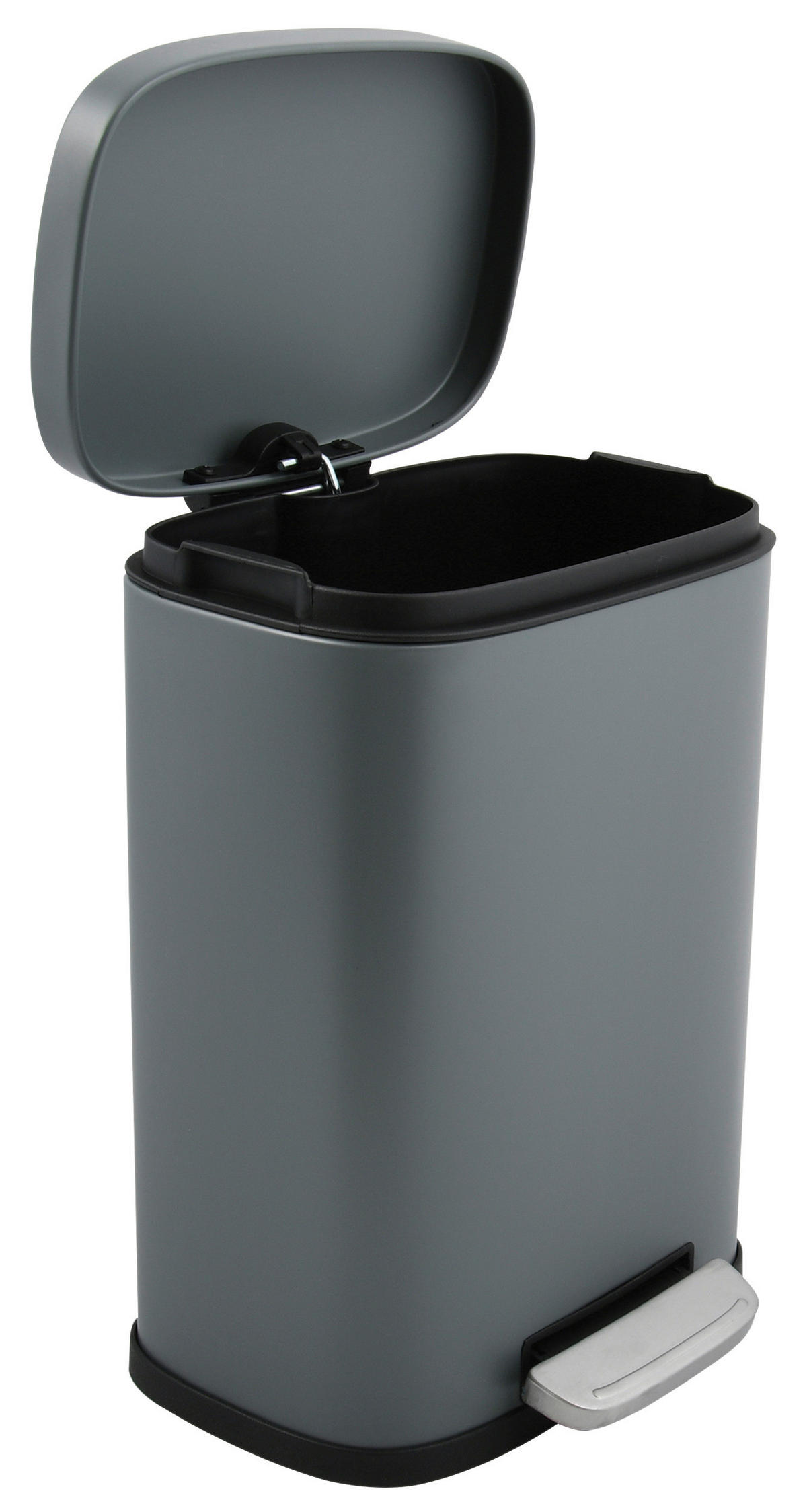 TRETEIMER 12 l  Metall  - Dunkelgrau/Schwarz, Basics, Kunststoff/Metall (28/19,3/37,9cm) - Spirella