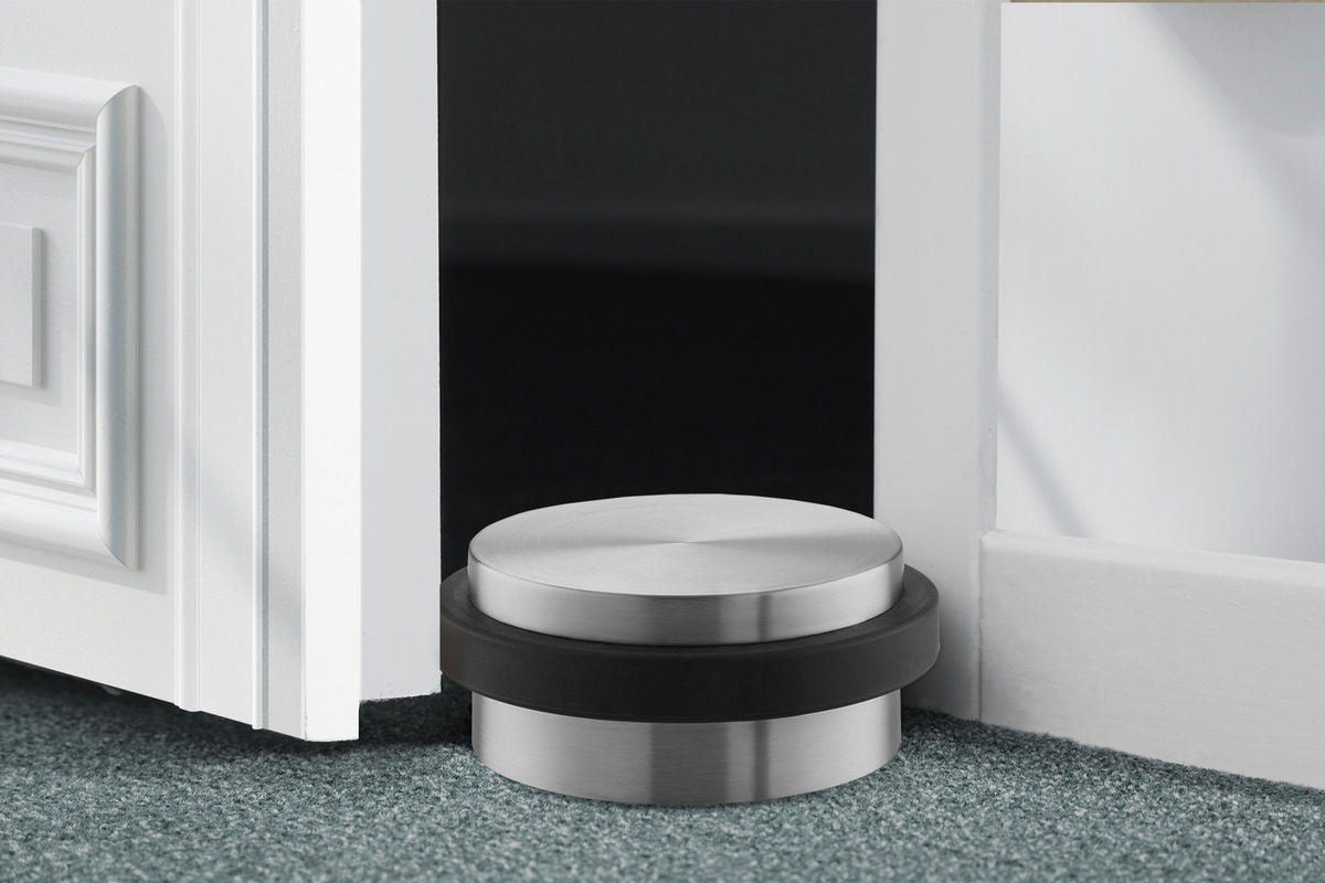 TÜRSTOPPER Metall  - Edelstahlfarben, Basics, Metall (10,5/5,0cm) - Zack