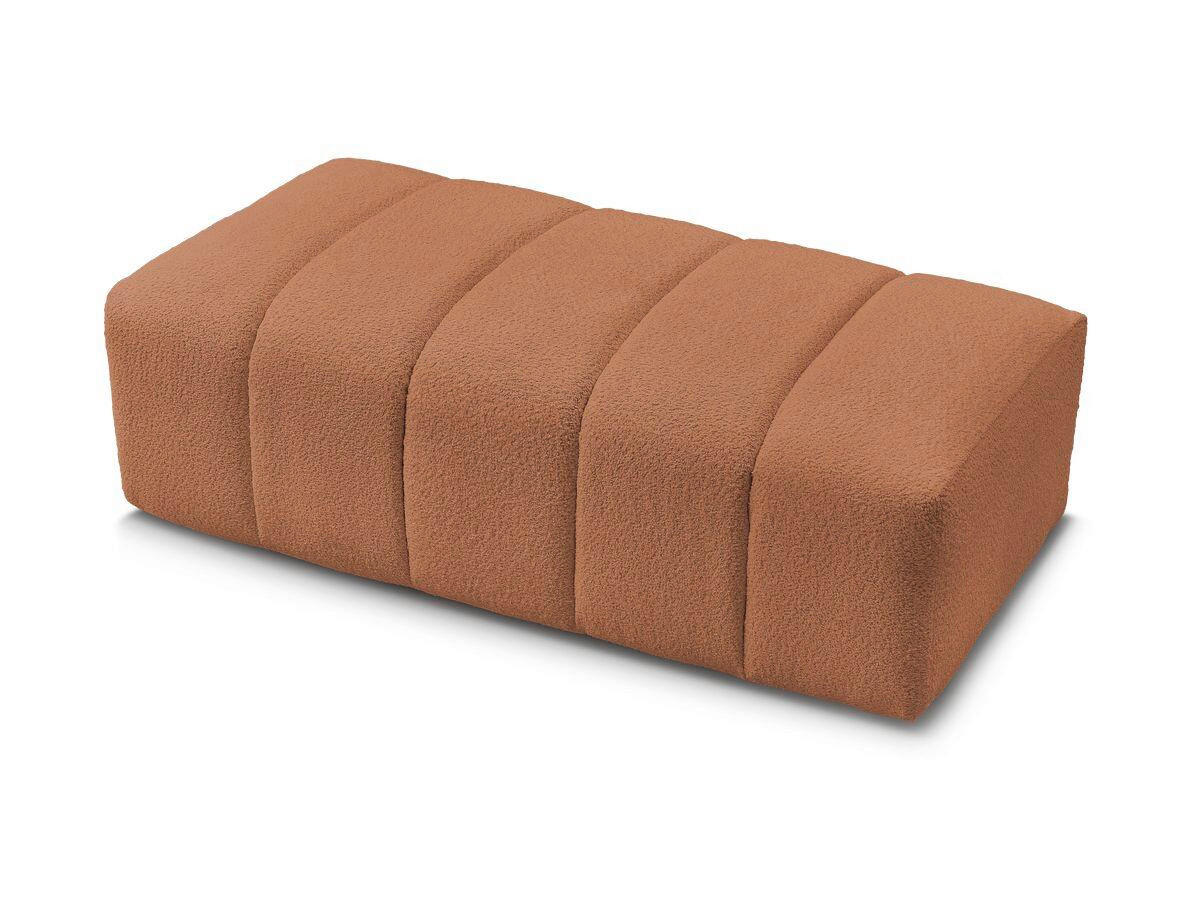 HOCKER ANNECY Bouclé Orange  - Schwarz/Orange, MODERN, Kunststoff/Textil (140/45/70cm)