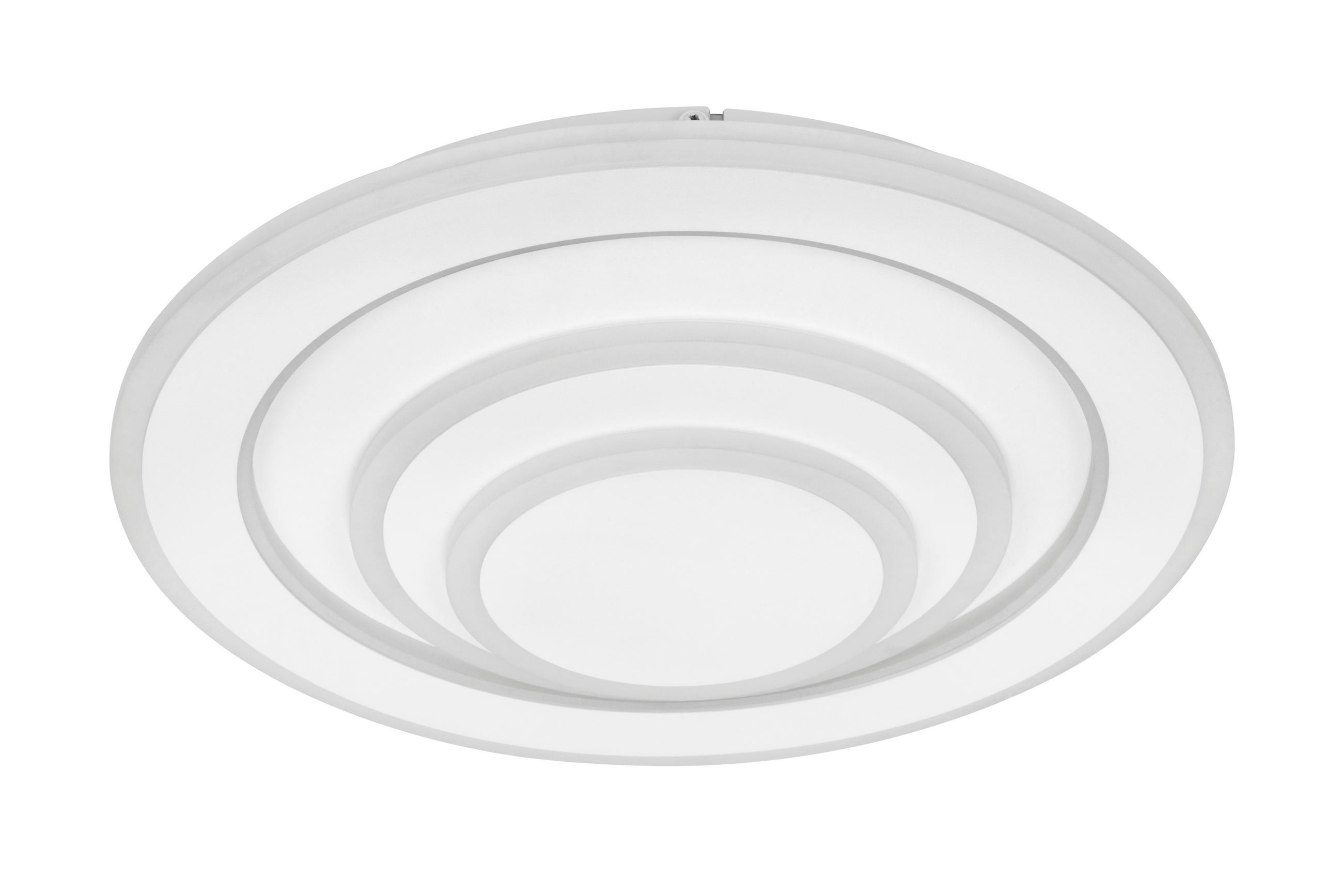 LED-DECKENLEUCHTE Leeds 38/6,5 cm   - Weiß, Basics, Kunststoff/Metall (38/6,5cm) - Novel