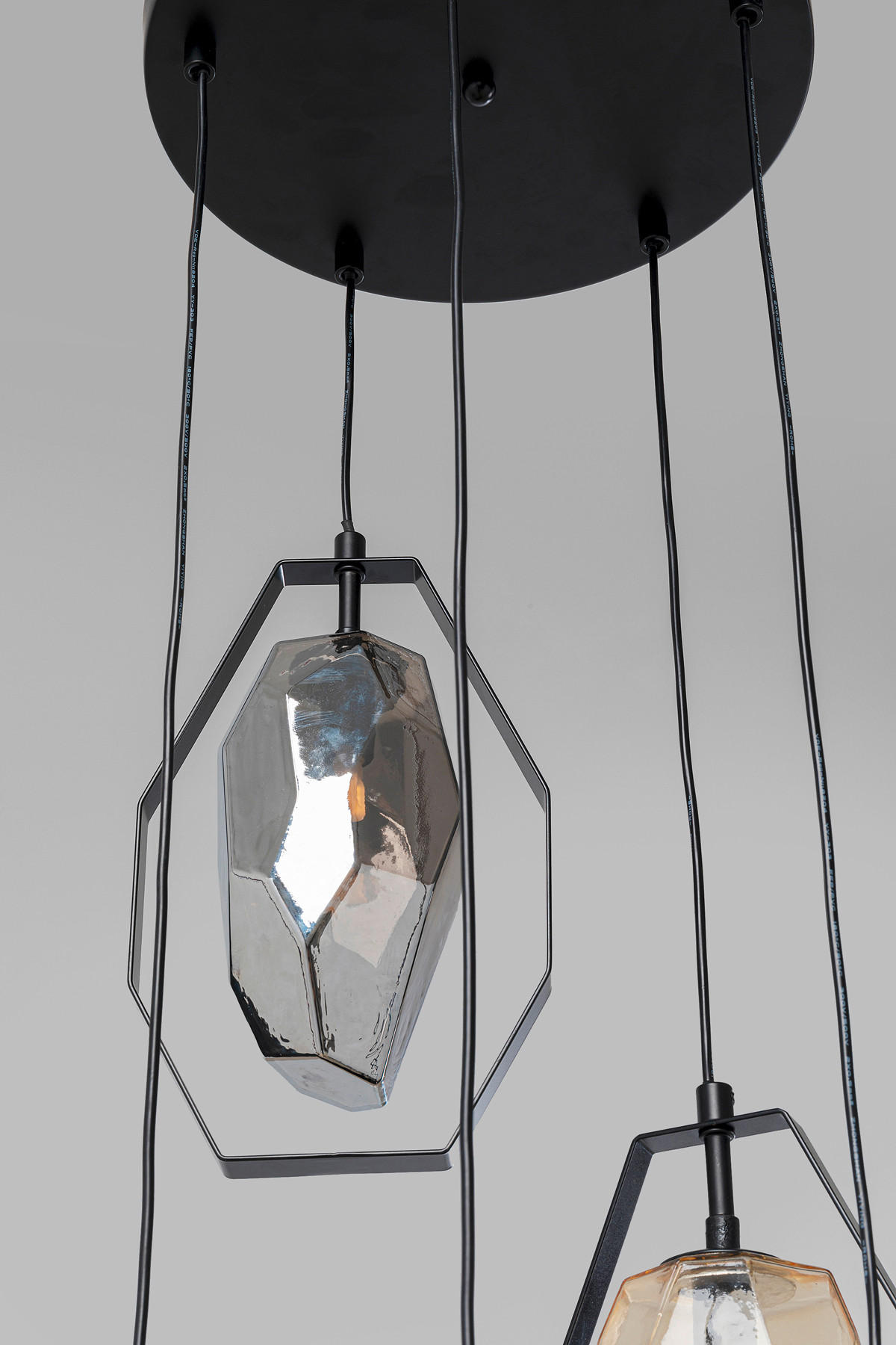 HÄNGELEUCHTE Diamond 42/130/42 cm   - MODERN, Glas/Metall (42/130/42cm) - Kare-Design