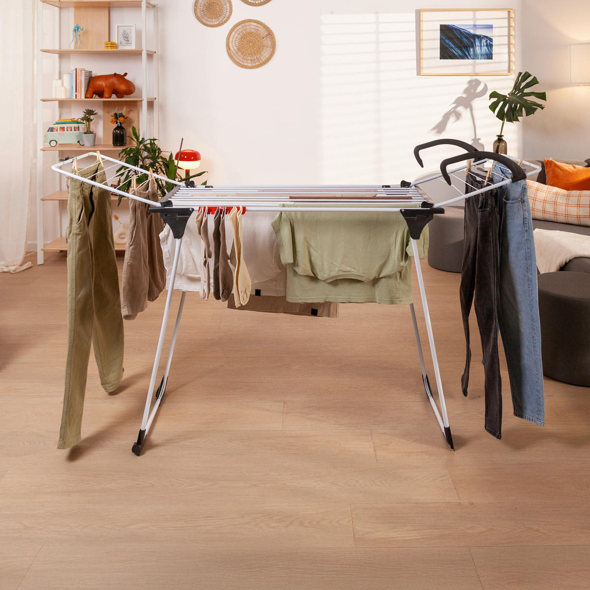 RUHASZÁRÍTÓ ÁLLVÁNY - Basics (8/106/57cm) - Vileda