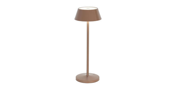 AKKU-TISCHLEUCHTE 11/30 cm - Taupe/Schwarz, Design, Kunststoff/Metall (11/30cm) - Novel