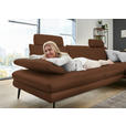 ECKSOFA in Echtleder Hellbraun  310/180 cm  - Hellbraun/Schwarz, Design, Leder/Metall (310/180cm) - Dieter Knoll