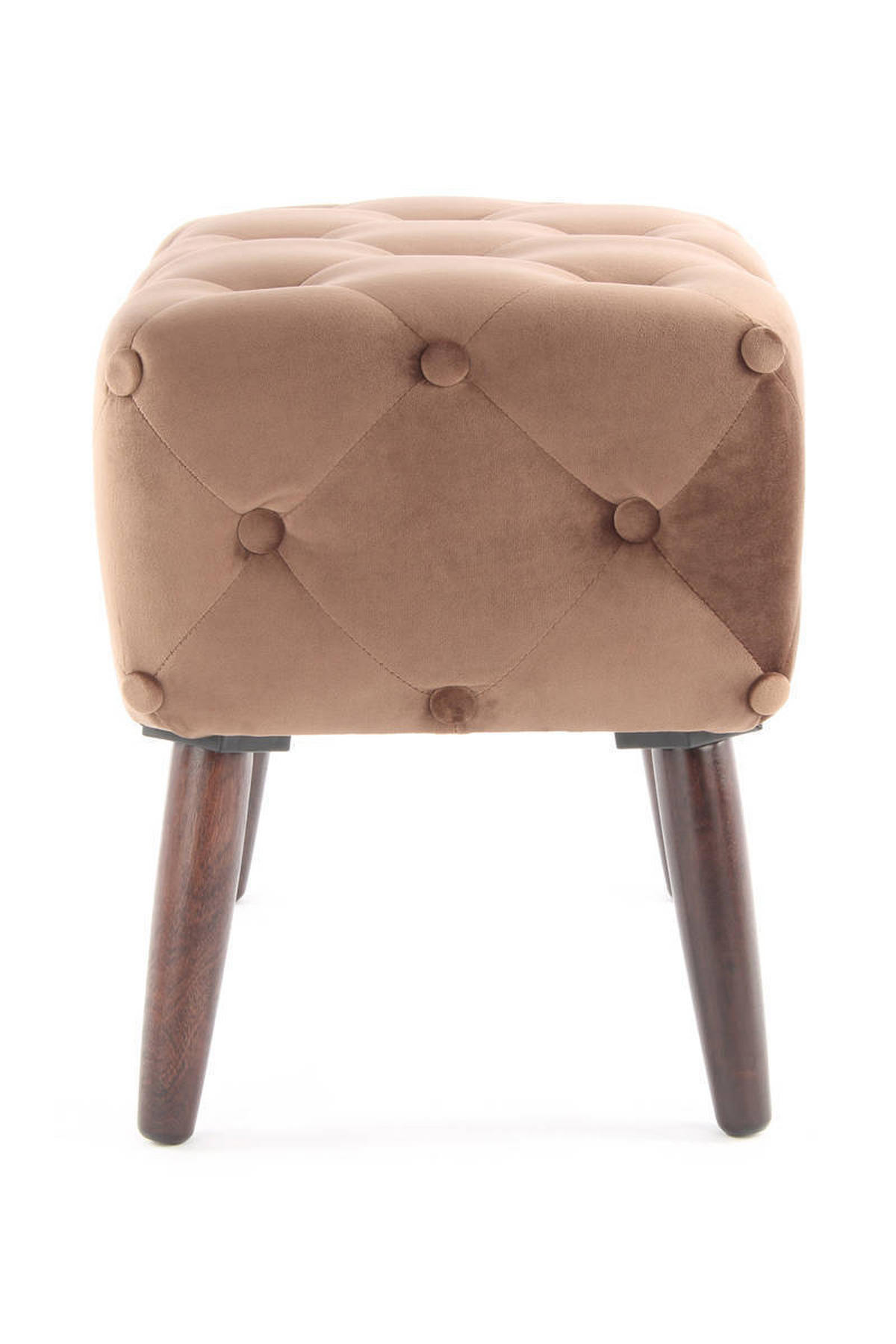 HOCKER in Textil, Holzwerkstoff Braun  - Braun, Basics, Holzwerkstoff/Textil (40/48/60cm) - Kayoom