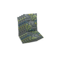 SESSELAUFLAGENSET Blume  - Blau/Grau, Basics, Textil (48/5/108cm)