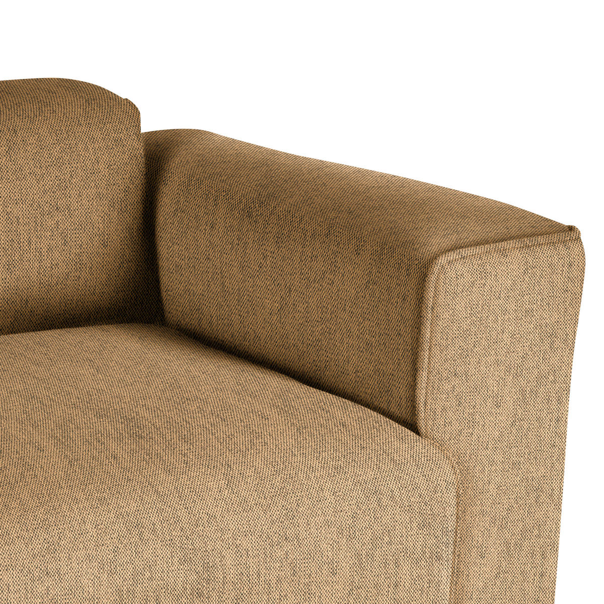 ECKSOFA Senfgelb Webstoff Rücken echt  - Senfgelb/Schwarz, Design, Kunststoff/Textil (290/171cm) - home24