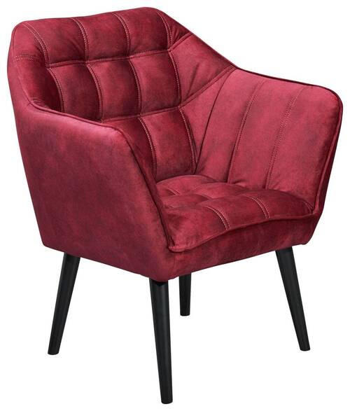 CLUBFÅTÖLJ i textil, trämaterial vinröd  - vinröd/svart, Modern, trämaterial/trä (84/87/70cm) - MID.YOU