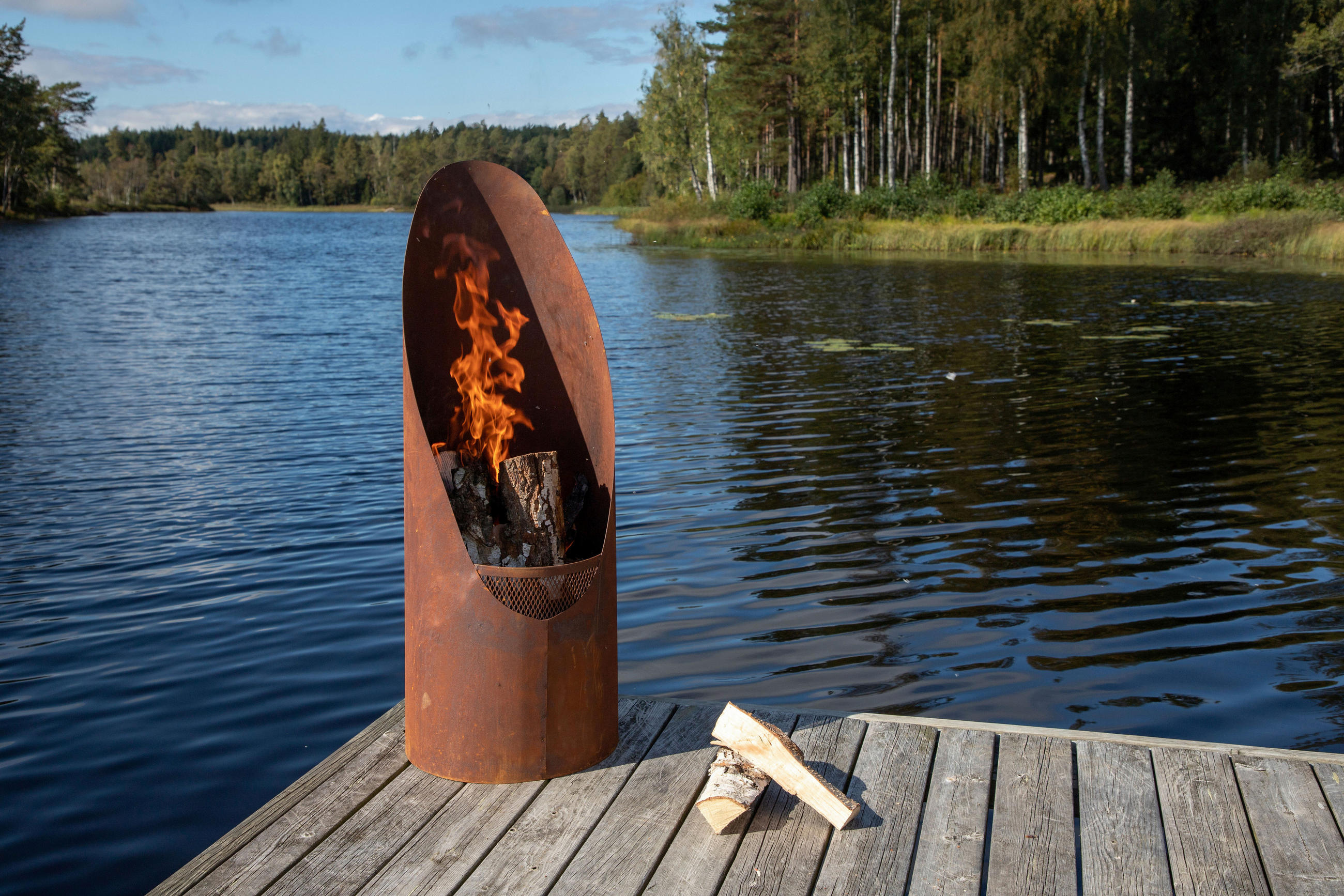 ELDKORG   - mörk orange, Klassisk, metall (37/100/37cm) - Gardenson