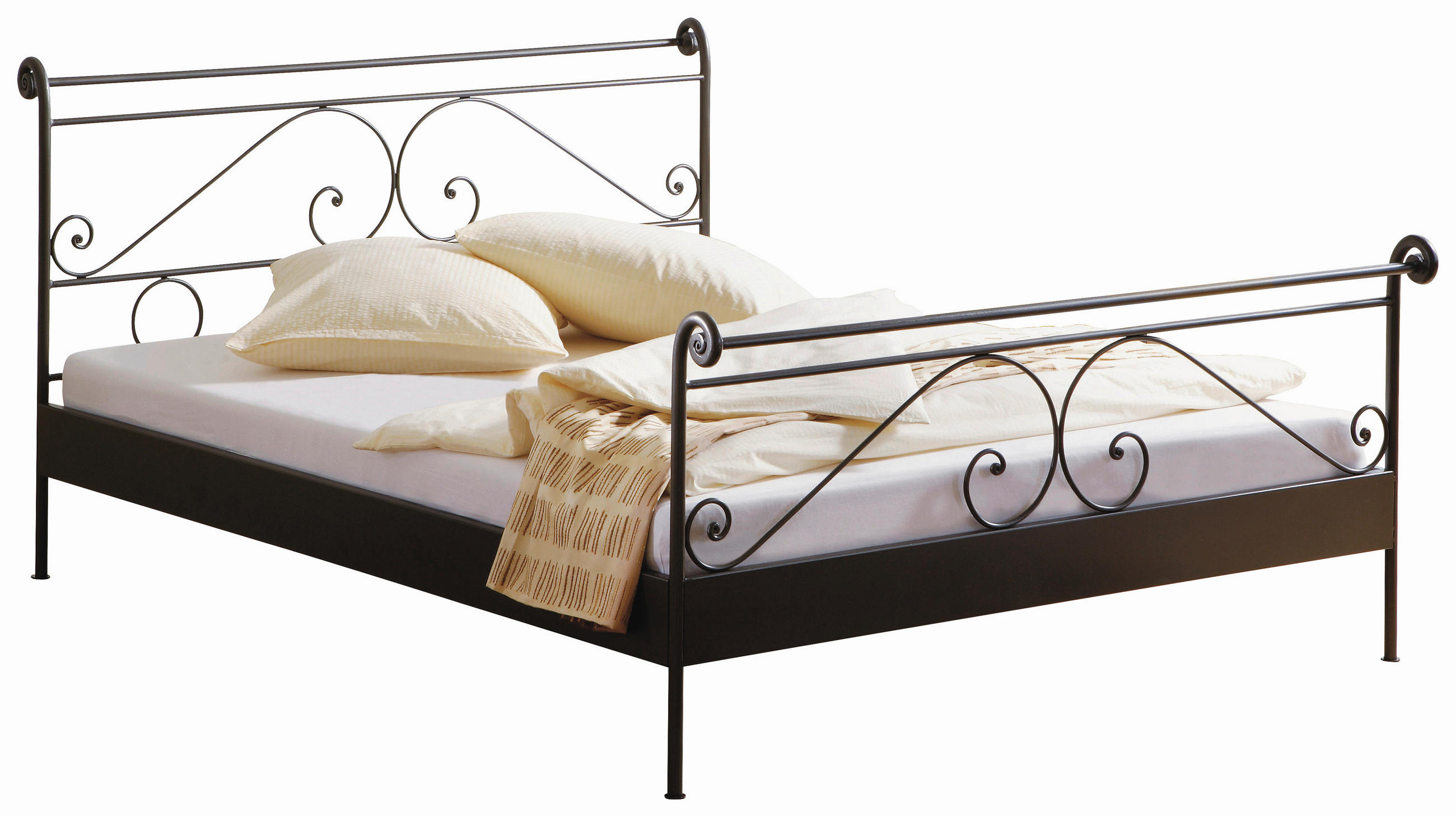 METALLBETT 180/200 cm,  in Dunkelgrau,  - Dunkelgrau, LIFESTYLE, Metall (180/200cm) - Hasena