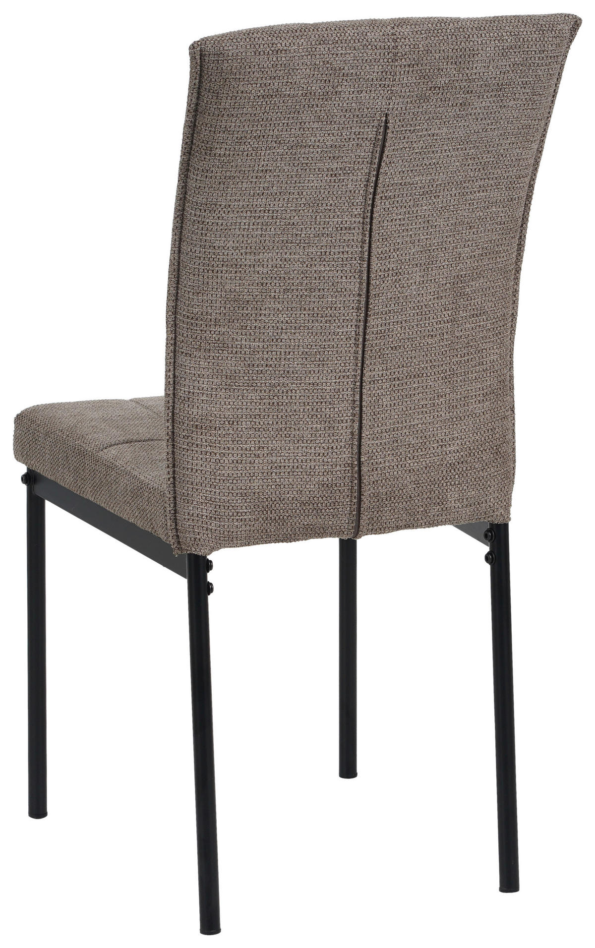 STUHL Mikrofaser Braun, Schwarz  - Schwarz/Braun, KONVENTIONELL, Textil/Metall (44/96/61cm) - MID.YOU