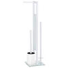 WC-BÜRSTENKOMBINATION - Weiß, Basics, Glas/Kunststoff (18/70/23cm) - Wenko