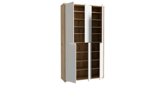 SCHUHSCHRANK 109,2/191,9/34,9 cm - Hellgrau/Eiche Artisan, MODERN, Holzwerkstoff/Kunststoff (109,2/191,9/34,9cm) - Xora