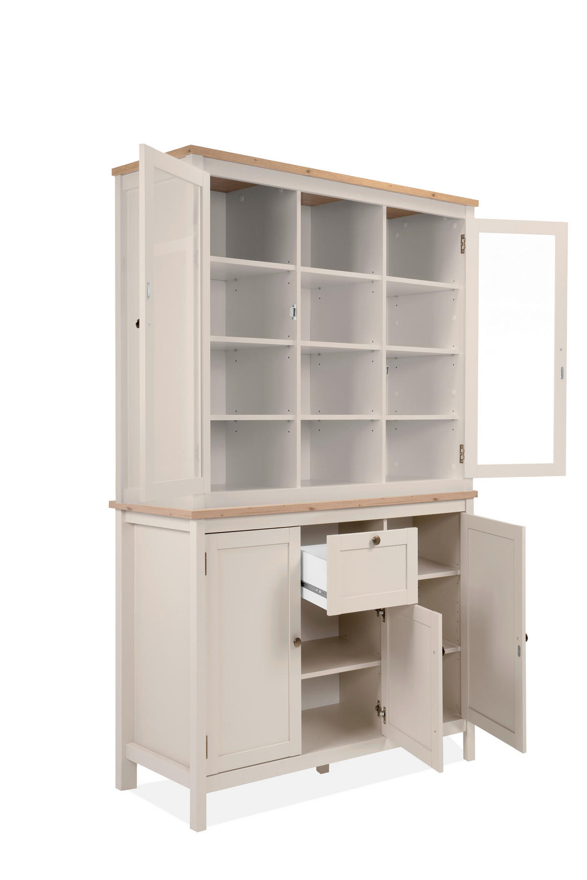 BUFFETAUFSATZ 119,6/100/40 cm   - Kaschmir/Eiche Artisan, Konventionell, Glas/Holzwerkstoff (119,6/100/40cm) - MID.YOU
