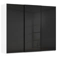 SCHWEBETÜRENSCHRANK  in Schwarz, Weiß  - Schwarz/Weiß, KONVENTIONELL, Glas/Holzwerkstoff (271/223/68cm) - Novel