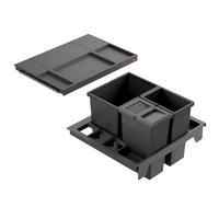 EINBAUABFALLSAMMLER 18 2X 8 l  Kunststoff  - Hellgrau, Basics, Kunststoff (40,7/34/49,1cm) - HKT