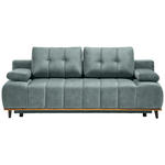 SCHLAFSOFA Webstoff Mintgrün  - Schwarz/Mintgrün, Design, Holz/Textil (206/77-87/102cm) - Novel