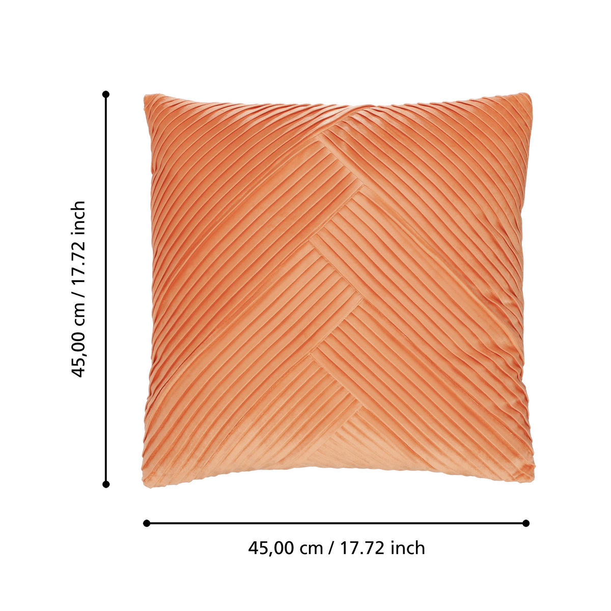ZIERKISSEN   45/45 cm   - Rot/Orange, Design, Textil (45/45cm) - Eglo