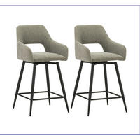 BARHOCKER-SET in Grün  - Schwarz/Grün, MODERN, Textil/Metall (51,5/97/54cm) - MID.YOU