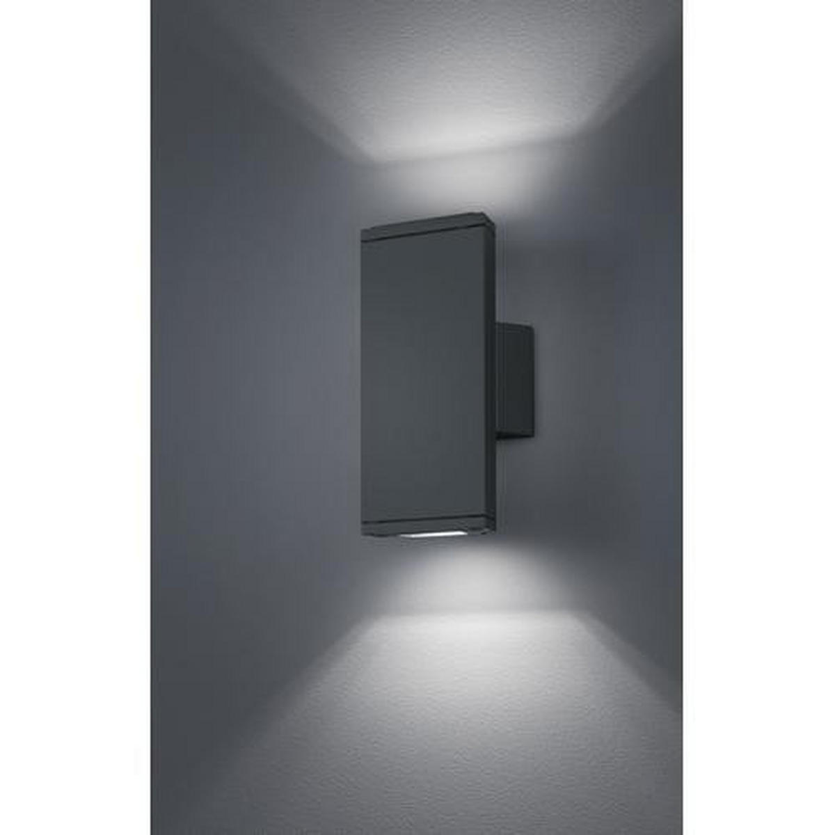 VÄGGLAMPA FÖR UTOMHUS - antracit, Design, metall (9/20/6,5cm) - Trio Leuchten