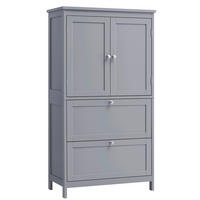 MIDISCHRANK 60/110/30 cm  - Chromfarben/Grau, MODERN, Holzwerkstoff/Metall (60/110/30cm) - MID.YOU