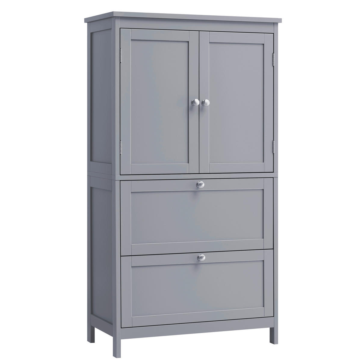 MIDISCHRANK 60/110/30 cm  - Chromfarben/Grau, MODERN, Holzwerkstoff/Metall (60/110/30cm) - MID.YOU