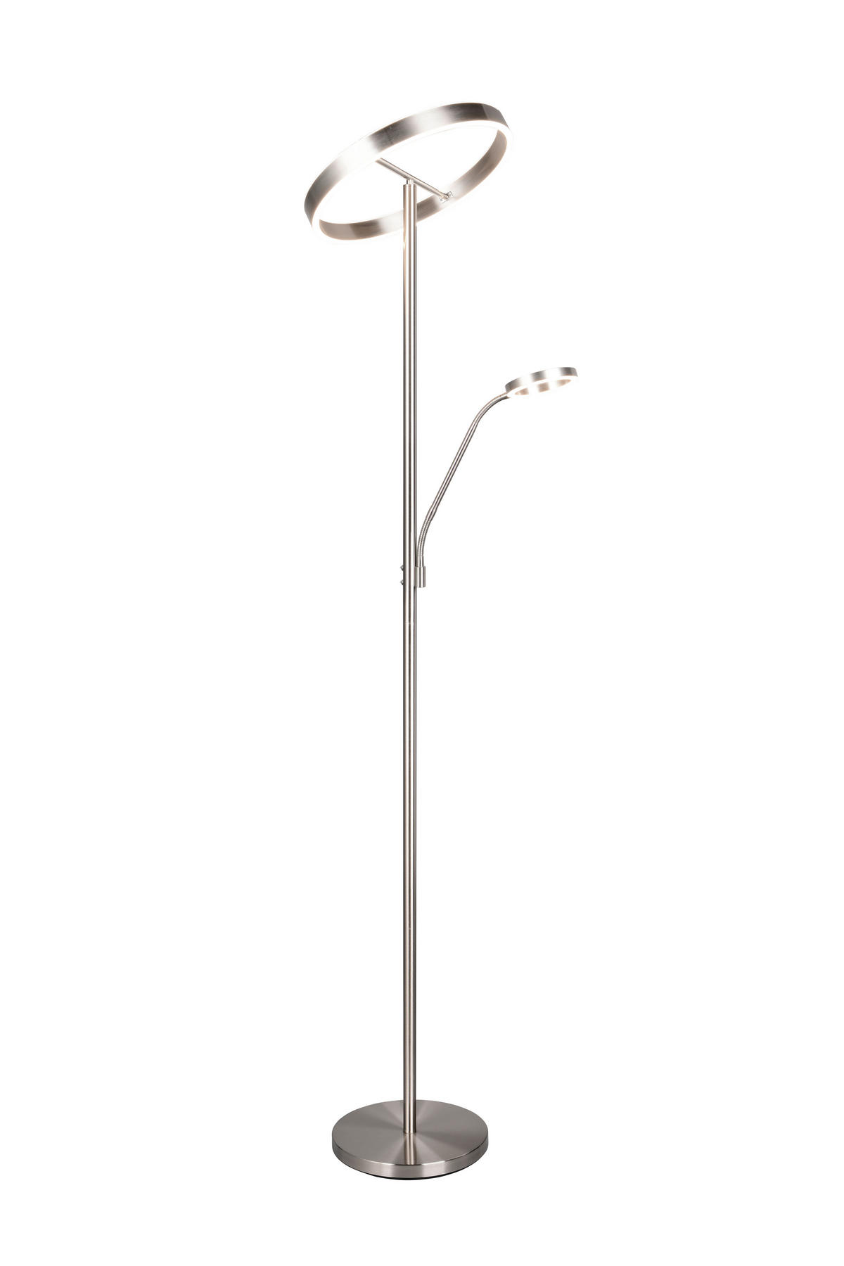 LED-STEHLEUCHTE - Nickelfarben, Design, Metall (40/180cm) - Trio Leuchten
