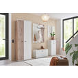 GARDEROBE 5-teilig  in 260/198/37 cm  - Eichefarben/Weiß, Design, Holzwerkstoff (260/198/37cm) - Voleo