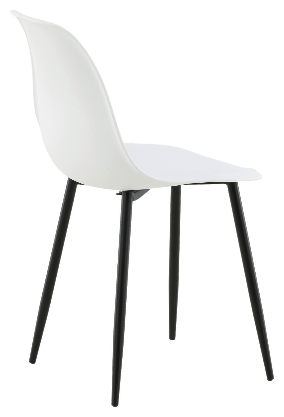 STOLSET 2 styck stål matt  - vit/svart, Design, metall/plast (45,5/81/58cm) - Livetastic