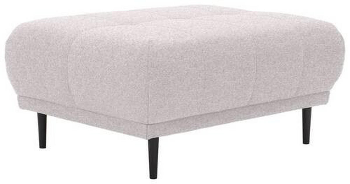 HOCKER in Textil Beige  - Beige/Schwarz, Design, Holz/Textil (93/45/77cm) - Stylife