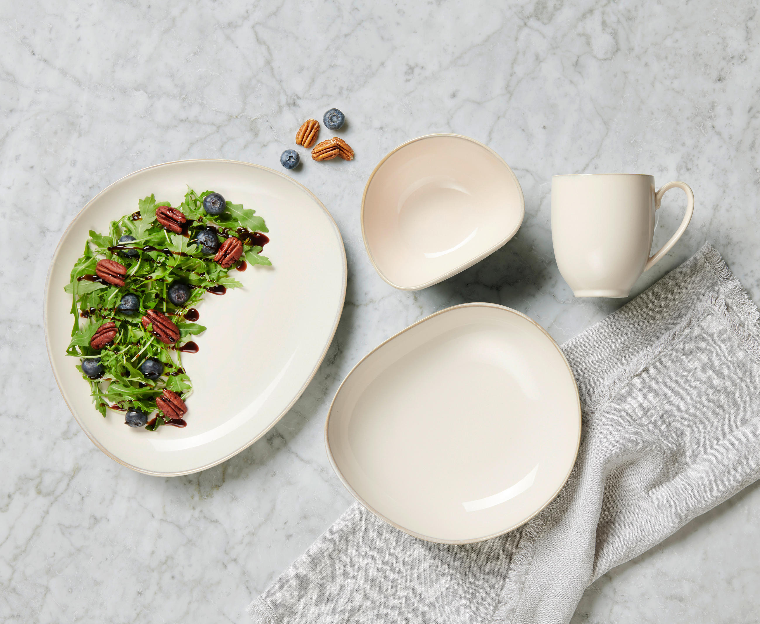 SUPPENTELLER ORGANIC SAND 22,5/19,5 cm  - Sandfarben, Trend, Keramik (22,5/19,5cm) - Novel