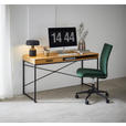 SCHREIBTISCH 140/58/76 cm  in Wildeiche  - Wildeiche/Schwarz, MODERN, Holzwerkstoff/Metall (140/58/76cm) - Carryhome