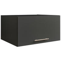 AUFSATZSCHRANK 67,5/38/67,5 cm  in  - Anthrazit/Silberfarben, Design, Holzwerkstoff/Metall (67,5/38/67,5cm)