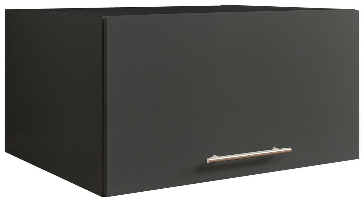 AUFSATZSCHRANK 67,5/38/67,5 cm   - Anthrazit/Silberfarben, Design, Holzwerkstoff/Metall (67,5/38/67,5cm)