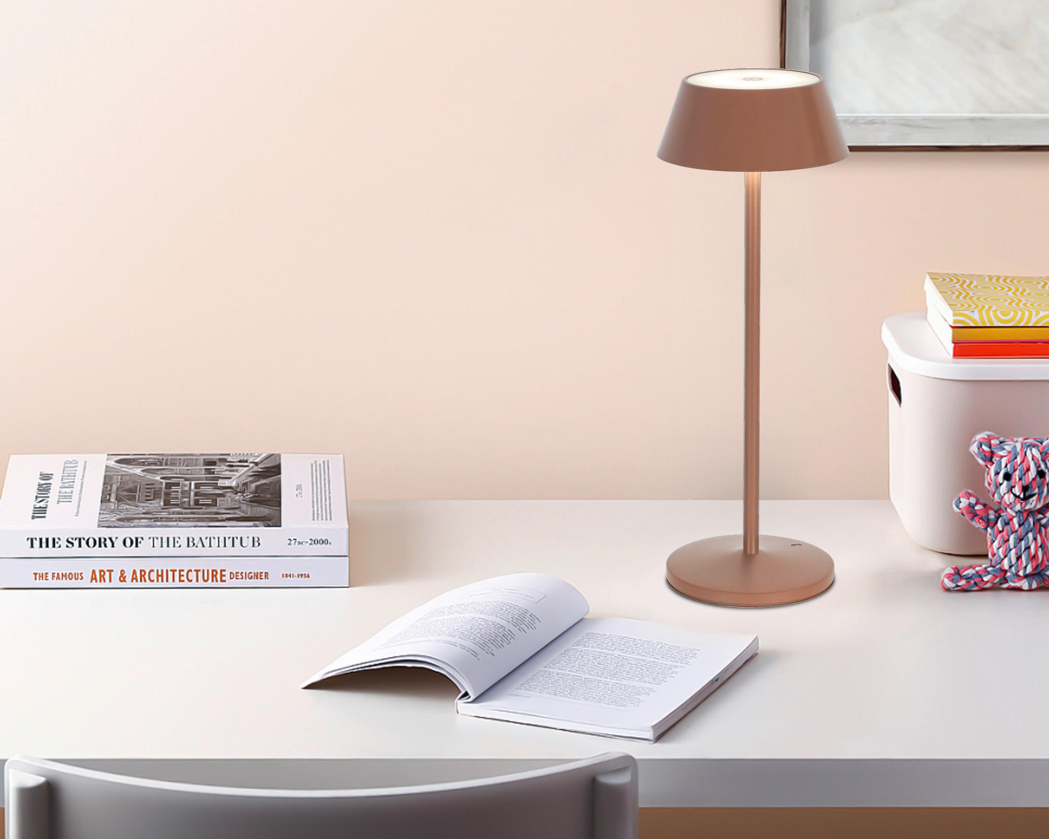 PORTABEL LAMPA 11/30 cm   - svart/taupe, Design, metall/plast (11/30cm) - Dieter Knoll