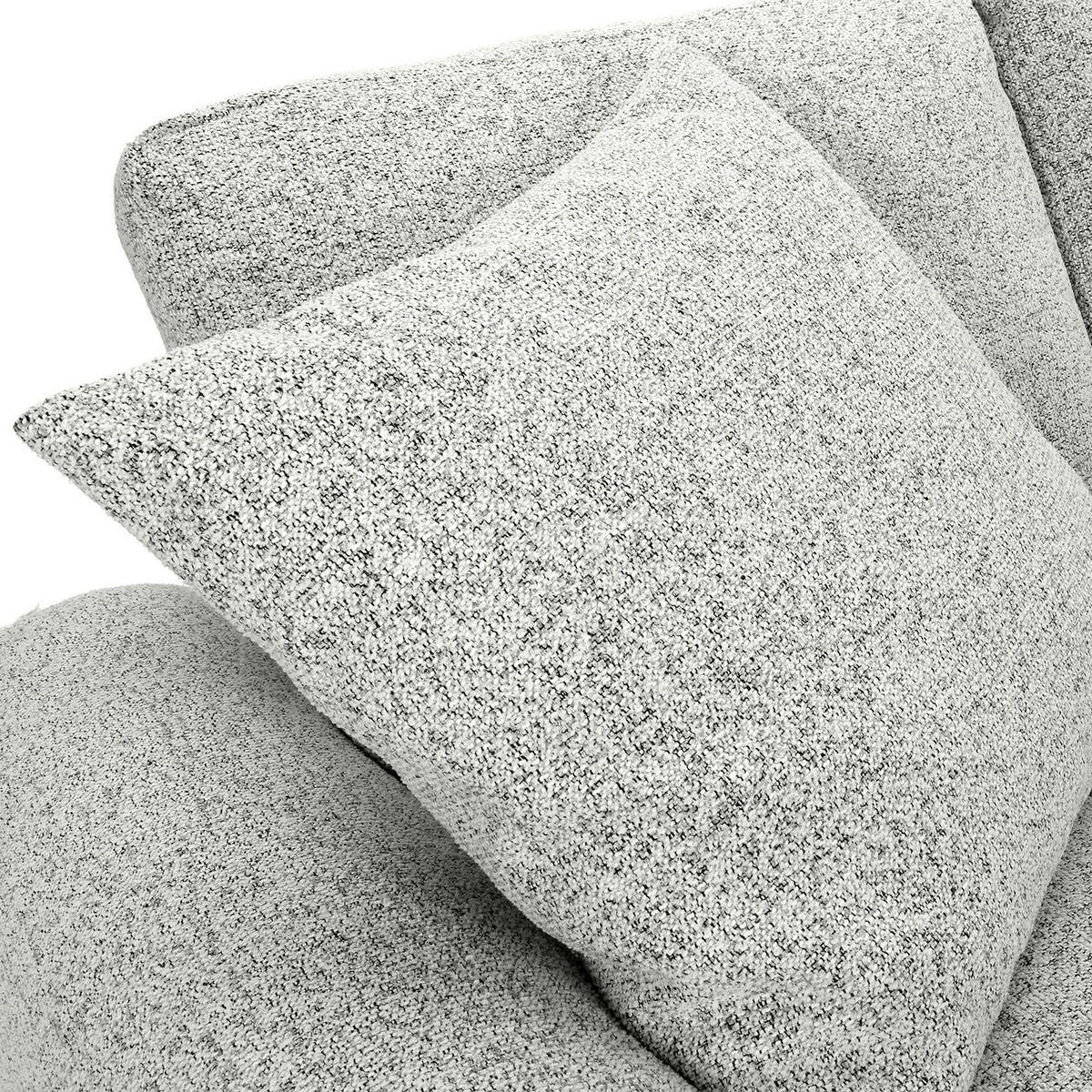 Ecksofa mit Funktion Creme Flachgewebe Zierkissen, Rückenkissen, Bettkasten, Schlaffunktion, Rücken echt, Liegefläche im Originalstoff  - Creme/Schwarz, KONVENTIONELL, Kunststoff/Textil (277/190cm) - Carryhome