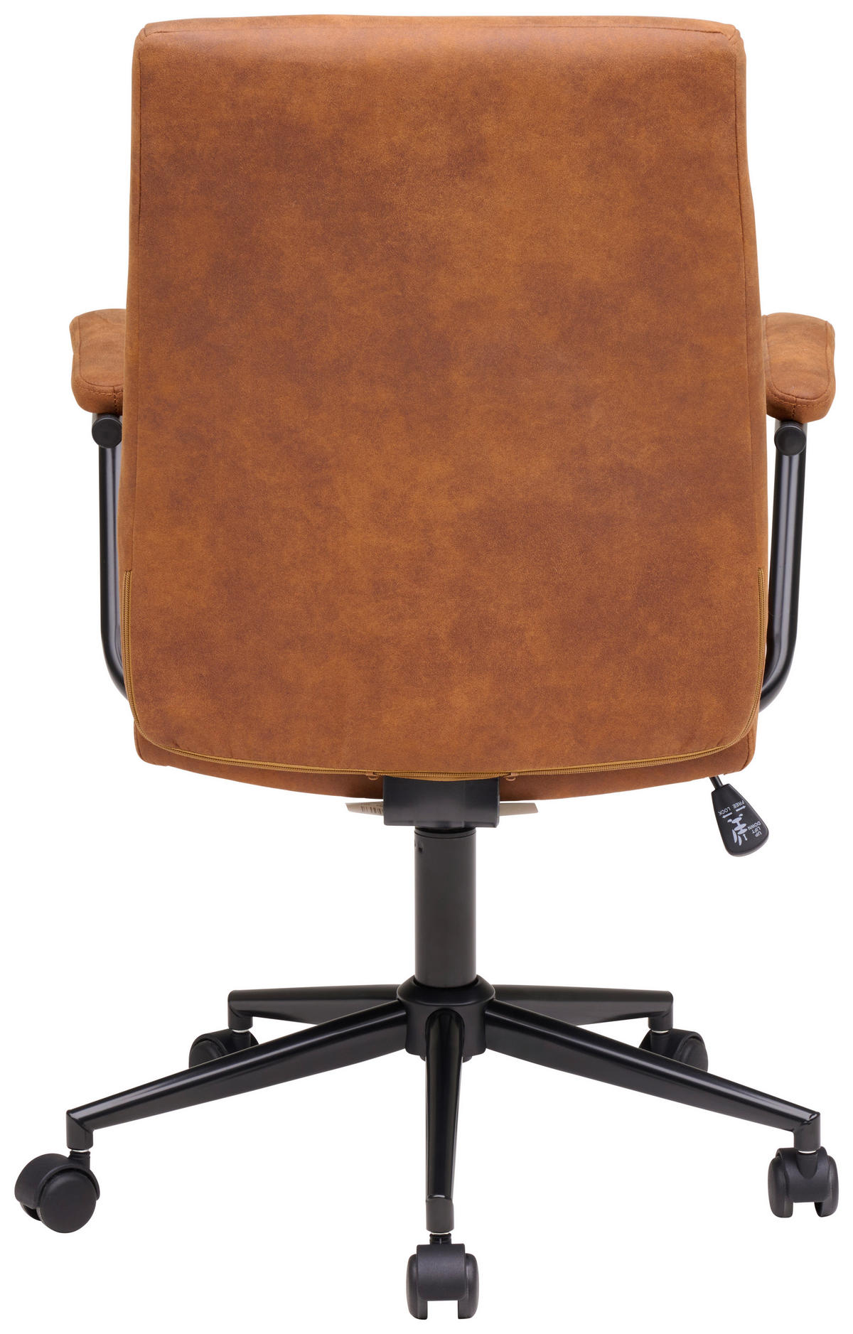 OTOČNÁ ŽIDLE, tkaná látka, černá, karamel - černá/karamel, Moderní, kov/textil (60/99-109/64cm) - MID.YOU