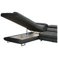 ECKSOFA in Webstoff Dunkelgrau  - Dunkelgrau/Schwarz, Design, Textil/Metall (235/280cm) - Hom`in