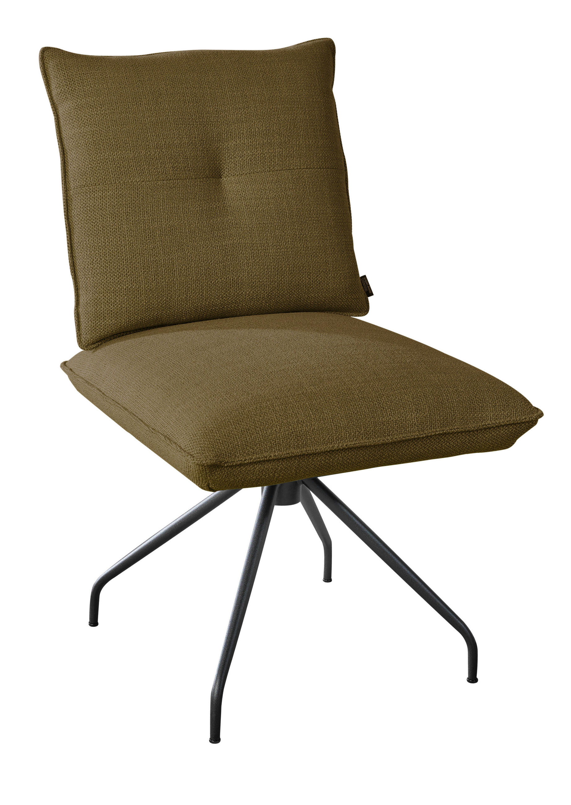 STUHL  in Stahl Struktur Metall, Textil  - Schwarz/Braun, Design, Textil/Metall (50/90/70cm) - Dieter Knoll