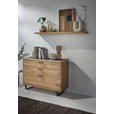 KOMMODE in 122/75/45 cm - Wildeiche/Schwarz, Design, Holz/Metall (122/75/45cm) - Valnatura